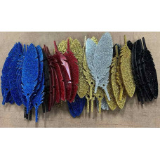 Limited Offer - 30 x Mixed Colour Glitter Acrylic Feathers