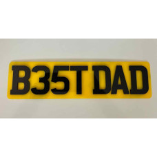 30cm Fathers Day Numberplate Sign with 3D Wording