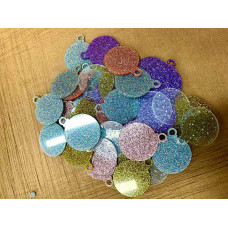Limited Offer - 25 x Mixed Colour Glitter Small Traditional Baubles
