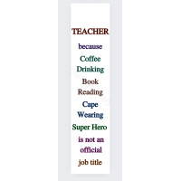 UV-DTF Transfer for Style 2 Bookmarks - Teacher Job Title