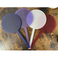 Limited Offer - 10 x Mixed Colour Frosted 10cm Circular Cake Toppers