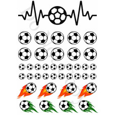 Style 45 - Football Sheet of Mix and Match UV-DTF Designs