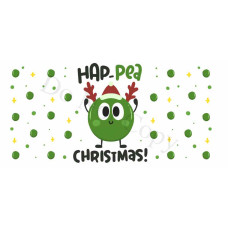 UV-DTF Transfer Suitable for 16oz Cold Cups -  Hap-Pea Christmas