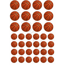Style 31 - Mixed Size Basketball Sheet of Mix and Match UV-DTF Designs