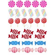 Style 48 - Mixed Candy Sheet of Mix and Match UV-DTF Designs