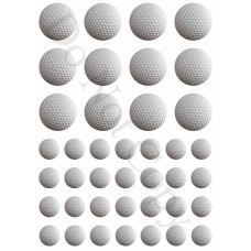 Style 37 - Mixed Size Golf Ball Sheet of Mix and Match UV-DTF Designs