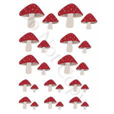 Style 44 - Whimsical Toadstool Sheet of Mix and Match UV-DTF Designs